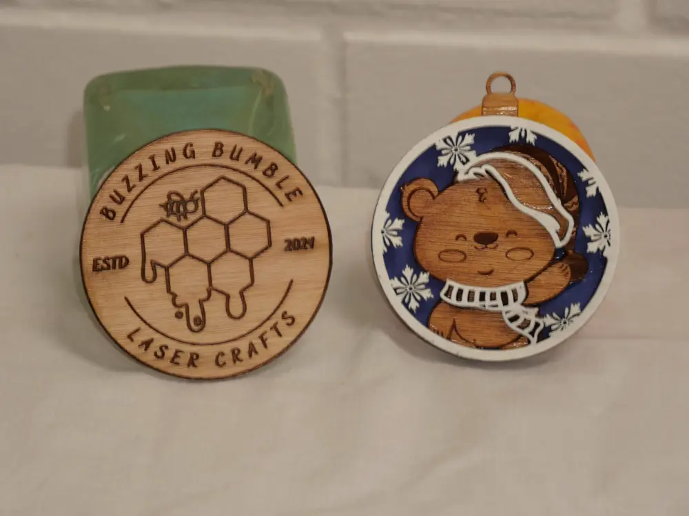 Christmas Tree Wooden Decoration - Bear 3