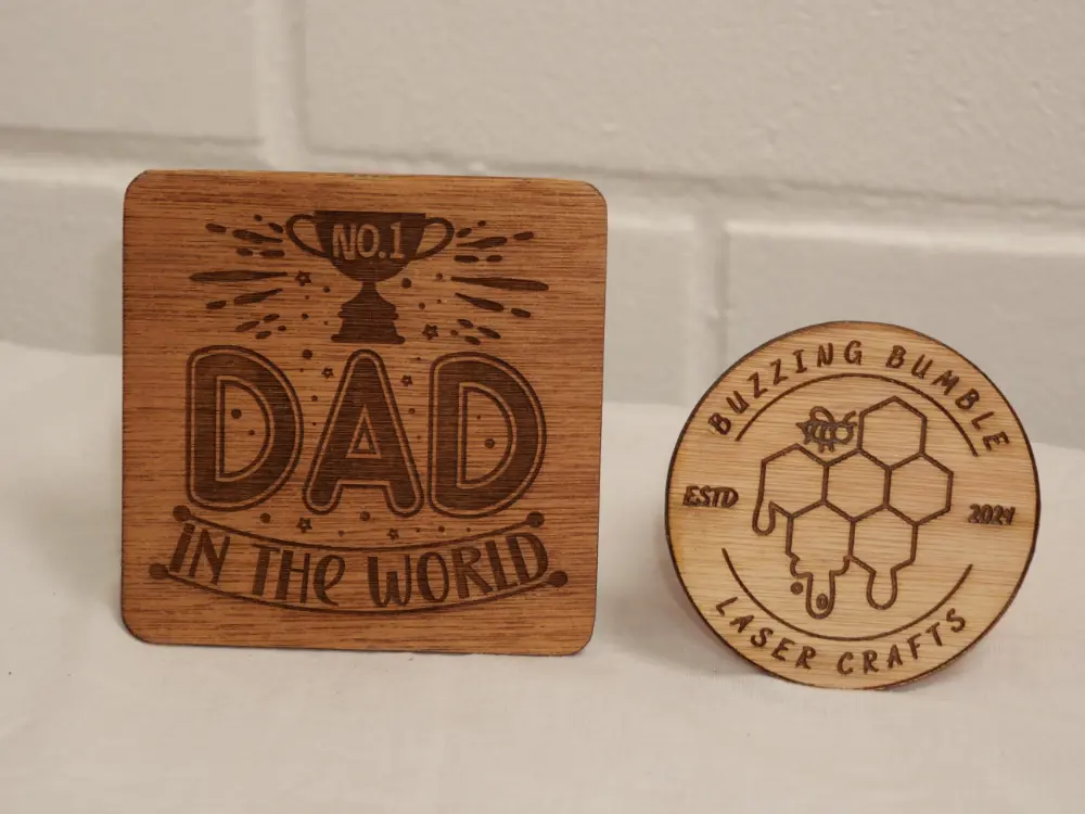 Wooden Coaster - No1 Dad
