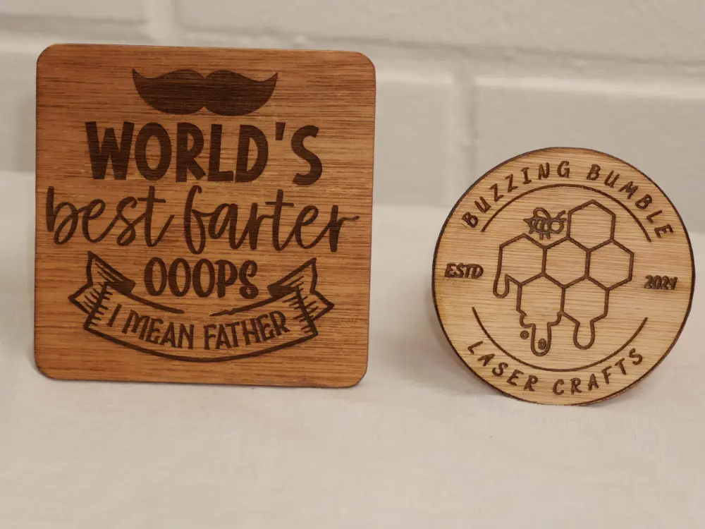 Wooden Coaster - Best Farter - Humour