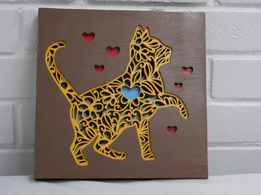 Cat Multi layer - Spray Painted