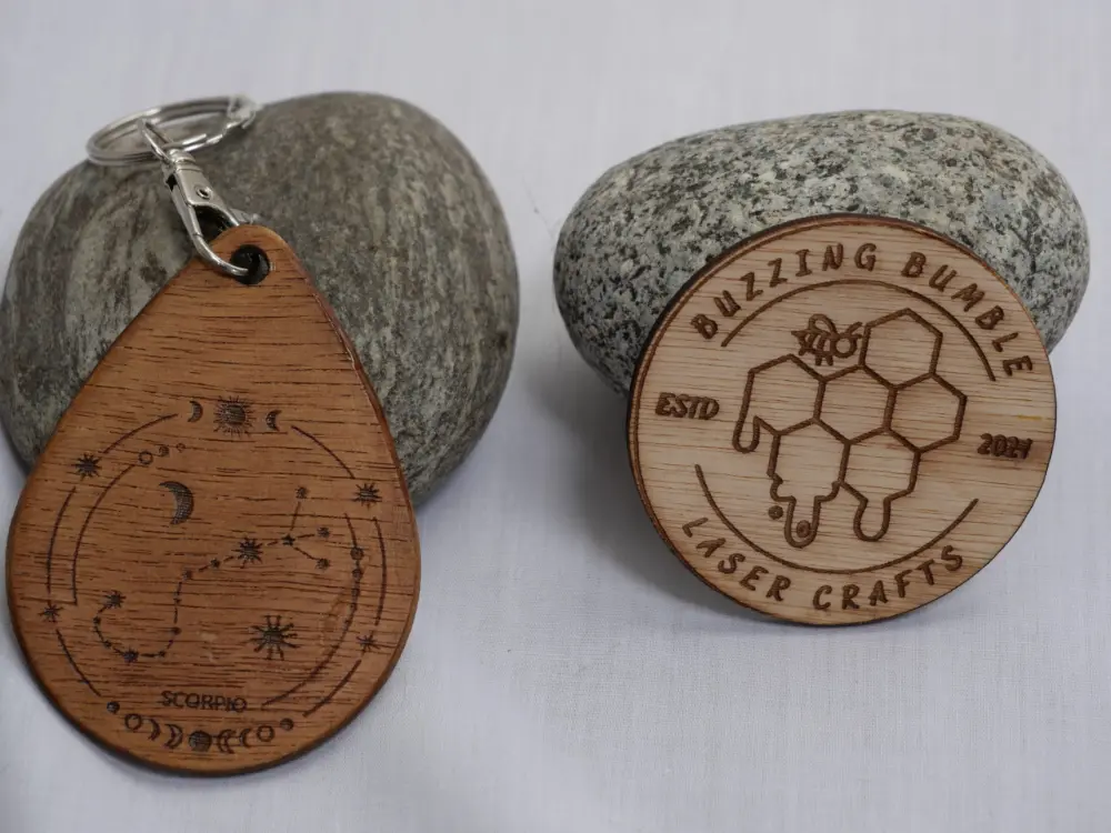 Star Sign Constellations - Wooden Keyring Scorpio