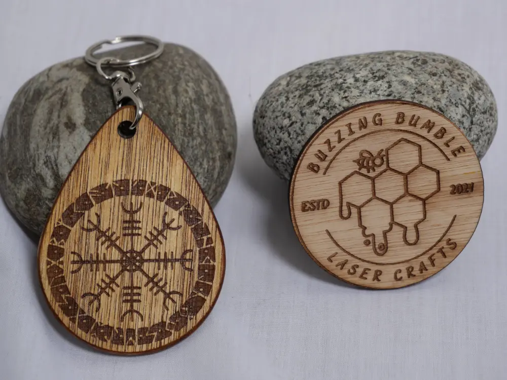 Vegvisir Compass (Nordic Compass) Design 3 Keyring