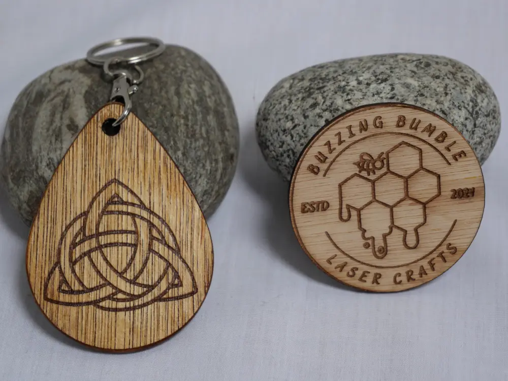 Wooden Key Ring - Triquetra