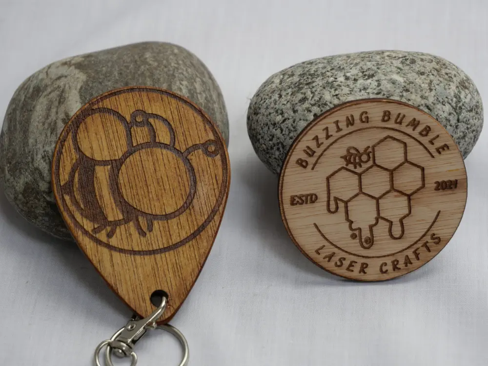 Wooden Bee Key Ring