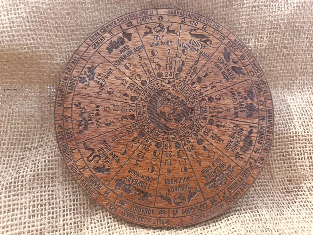 Lunar Calendar (butterfly/moon centre piece)