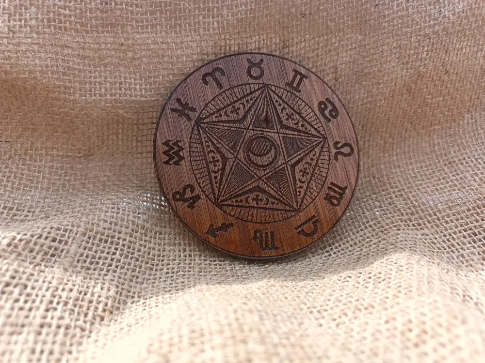 Pentagram & Star Sign Coaster
