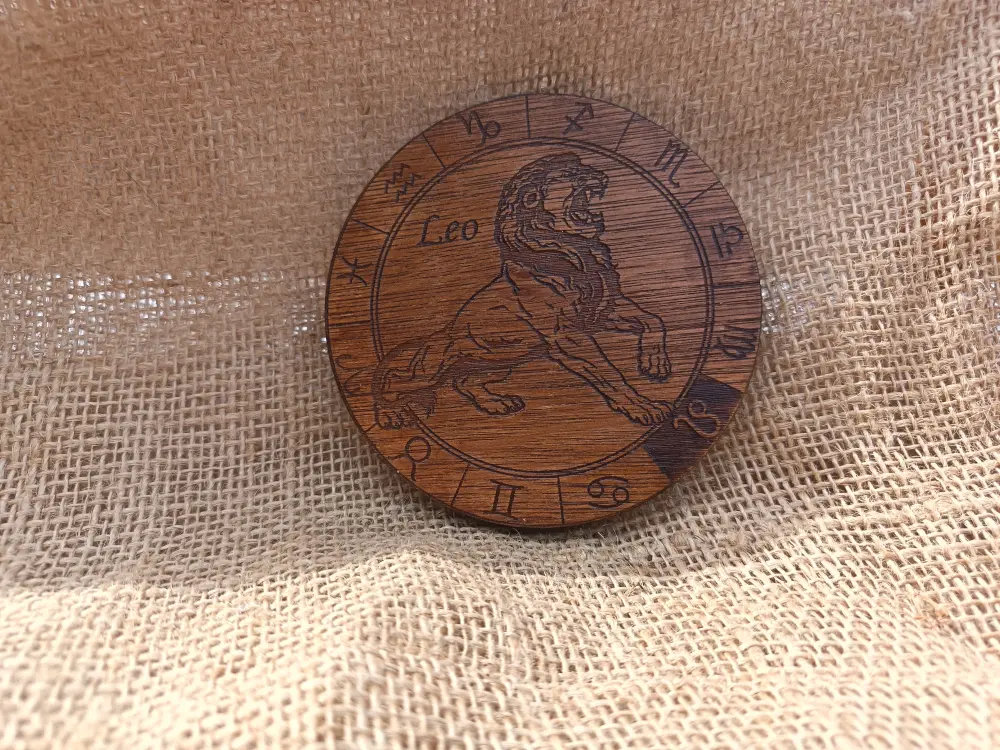 Leo Star Sign Coaster