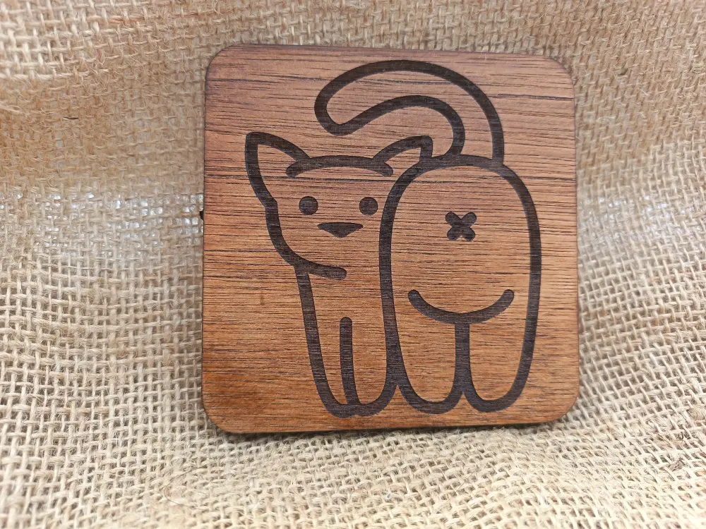 Cat Cross Bum Hole Coaster