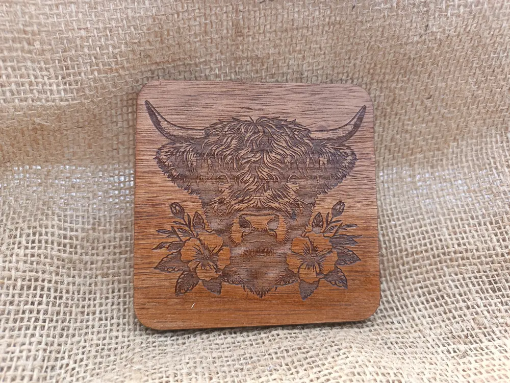 Highland Cow Coaster