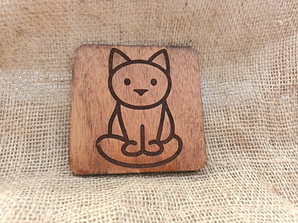 Sat Up Cat Coaster