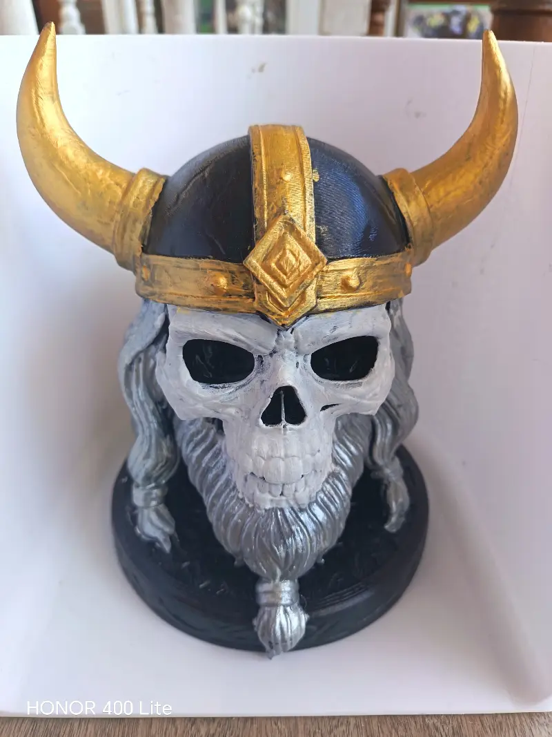 3D Viking Skull (Hand Painted)