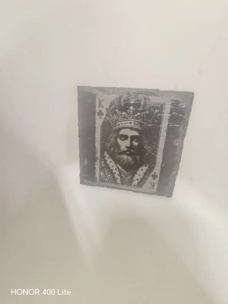 Slate Coaster King Card - Design 2
