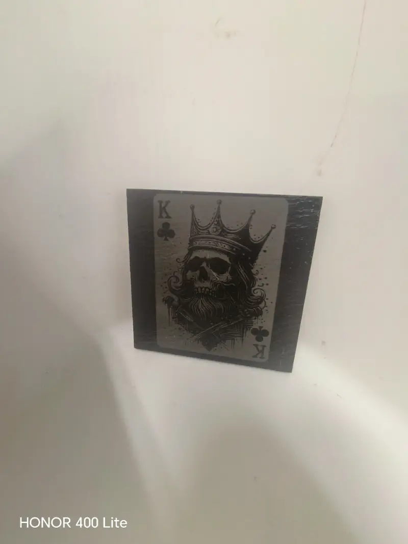 Slate Coaster King Card - Design 1
