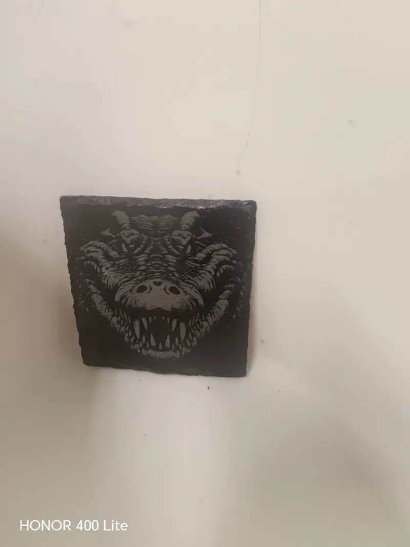 Slate coaster Croc 1