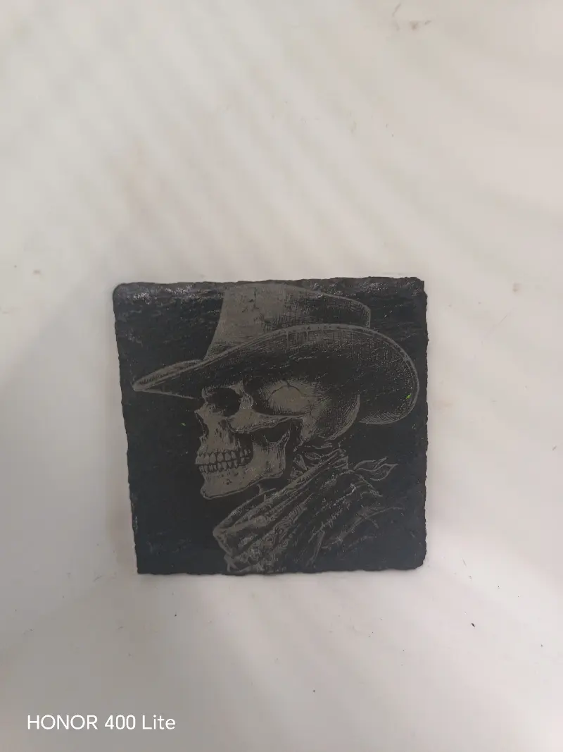 Cowboy Skull Slate Coaster