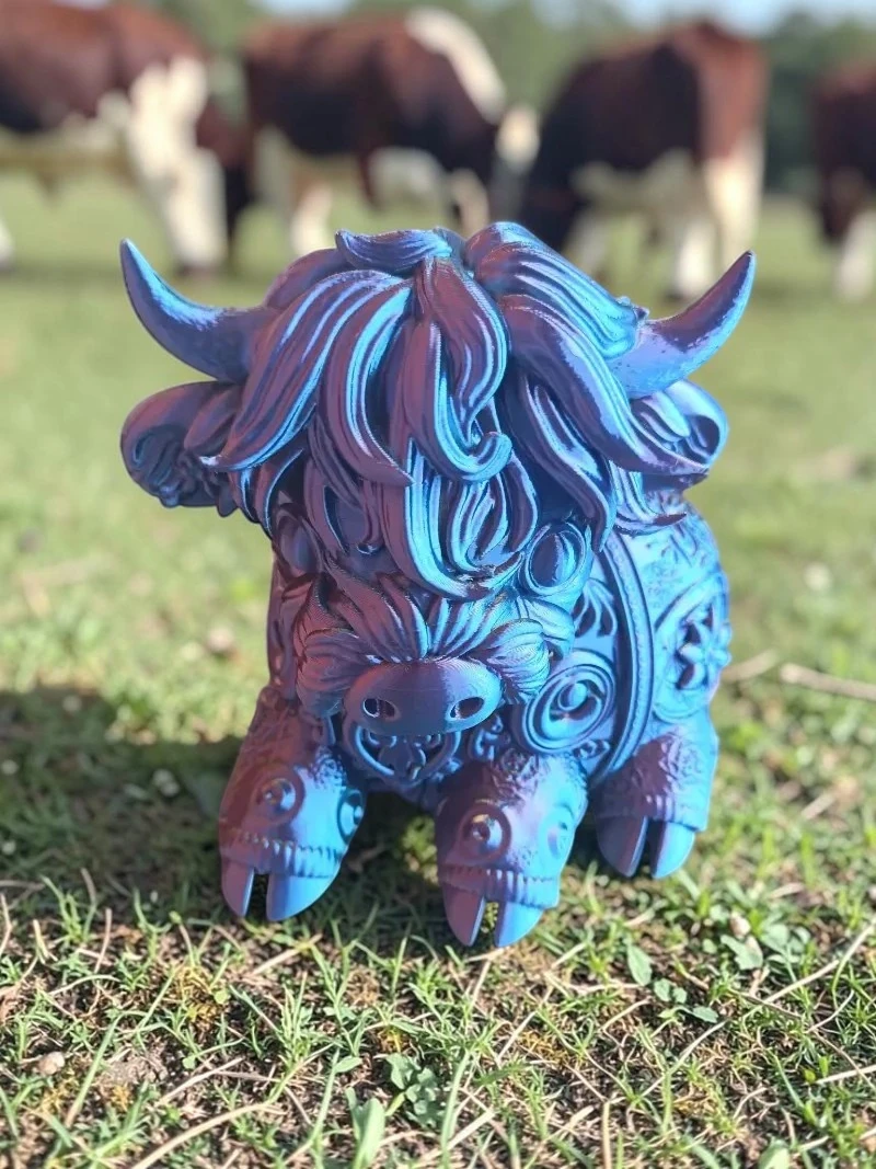 3d printed Highland cow model