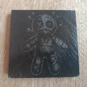 Voodoo Doll Slate Coaster