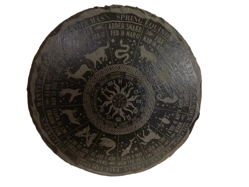 Slate pagan wheel of the year